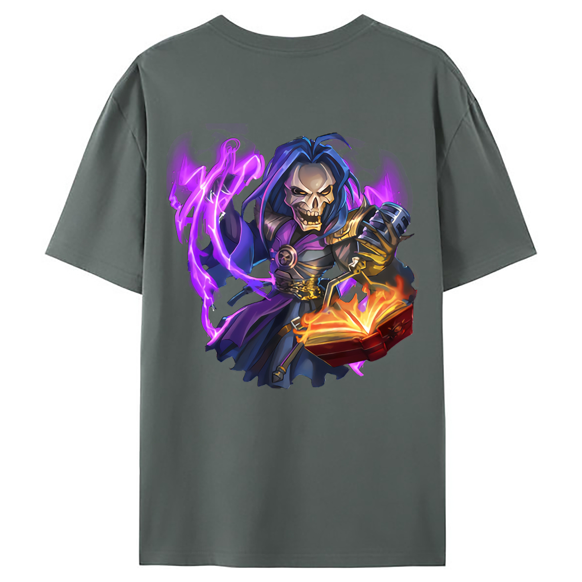 （画像用） リーグ・オブ・レジェンド League of Legends LOL 綿100％ メンズ半袖Tシャツ（バックプリント） 通気性